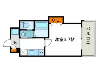 ラグゼドーム前Ⅰ【9階】の間取り