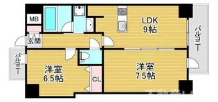 BGC難波タワー【13階】の間取り