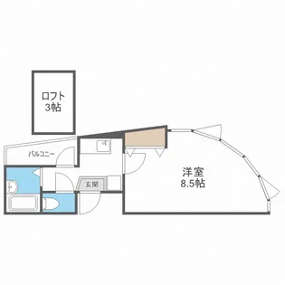 レジデンス夕凪【7階】の間取り