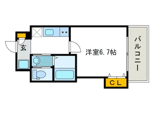 ラグゼドーム前Ⅰ【8階】の間取り