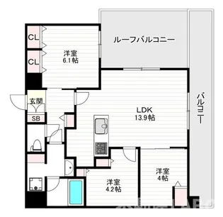 アーバンパーク御幣島【11階】の間取り