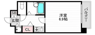 リーガル弁天町【6階】の間取り