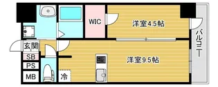 プレサンスDOMECITYコレーレ【6階】の間取り