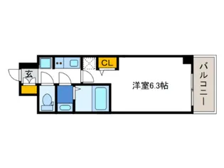 エステムコートディアシティWEST【1階】の間取り