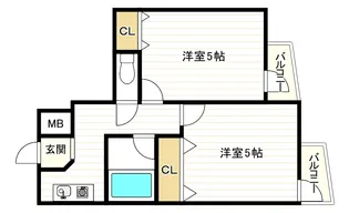 トーシンレジデンス此花【1階】の間取り