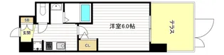 エステムコート難波WEST-SIDEⅦグローブ【4階】の間取り
