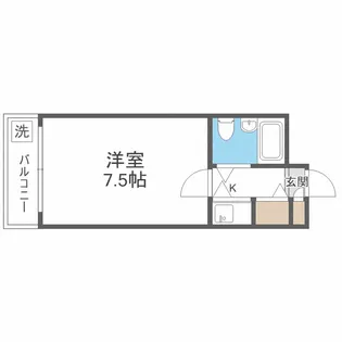 サンライズ千代崎【5階】の間取り