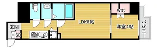 ドゥーエ南堀江【6階】の間取り