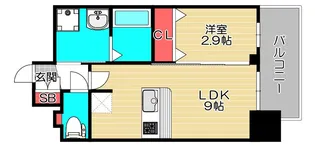 プレサンス西九条シティベイ【11階】の間取り