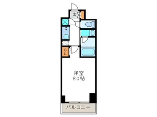 QCフラット北堀江【2階】の間取り