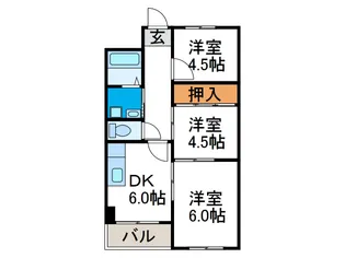グランソシエ大正【2階】の間取り