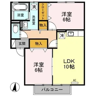 ウィルモア小柴見【2階】の間取り