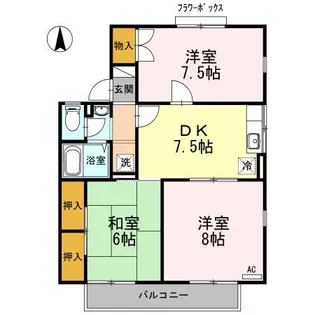 コーポ新稜 B【2階】の間取り
