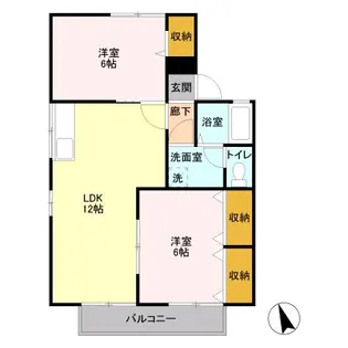 セジュール8たなか B【201号室】の間取り