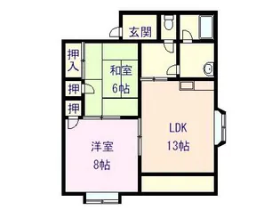 長野県長野市吉田1丁目【アパート】の間取り