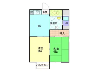 長野県長野市大字鶴賀七瀬【アパート】の間取り