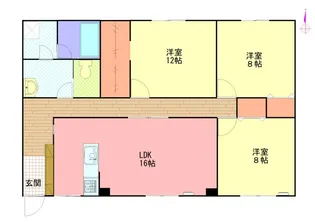長野県長野市吉田3丁目【アパート】の間取り