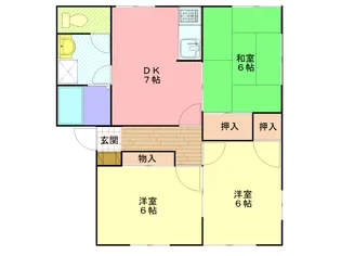 長野県長野市大字上駒沢【アパート】の間取り