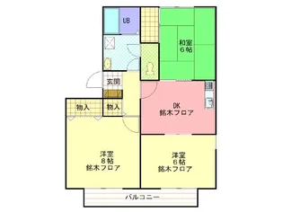 長野県長野市三輪3丁目【アパート】の間取り