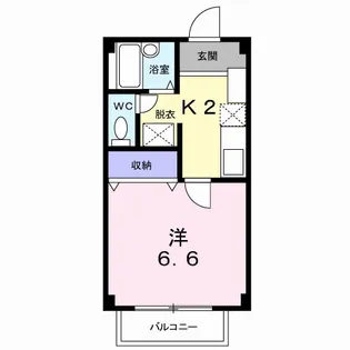 コーポラスさつき【2階】の間取り