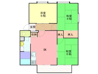 長野県長野市三輪2丁目【アパート】の間取り