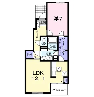 メゾンシュクレ Ⅱ【1階】の間取り