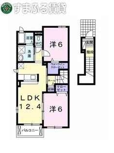 モデッサ24Wハウス郷前【2階】の間取り