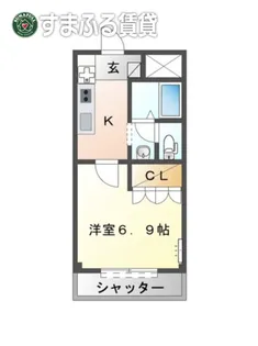 エクセルハイツ岡田【103号室】の間取り