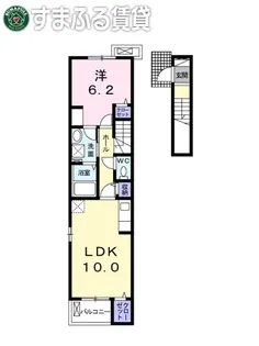 エスポワールHaneda Ⅱ【2階】の間取り