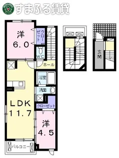 ラ グランド メイル【303号室】の間取り