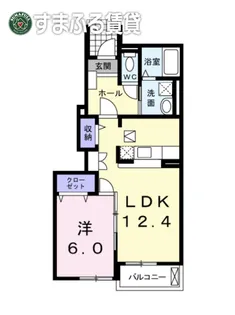 フレイムK【103号室】の間取り