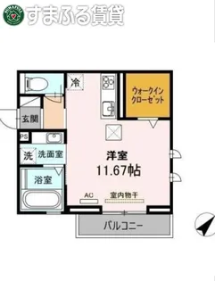 プライムヒル若松【102号室】の間取り