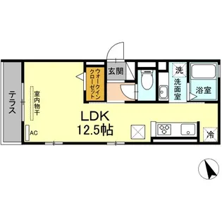 コスモ錦【1階】の間取り