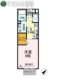 セジュール福地【1階】の間取り