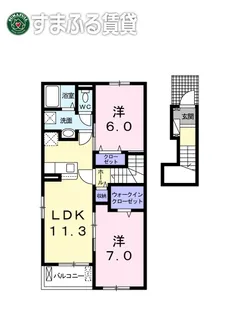 メゾン ド シュエットⅡ【205号室】の間取り