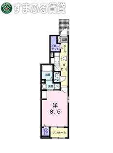 フェリシティ中園【1階】の間取り