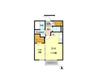 セジュールアラコ A【202号室】の間取り