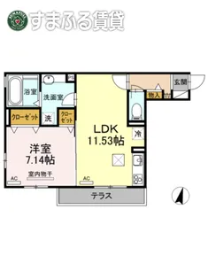 ロイヤル岡崎柱【1階】の間取り