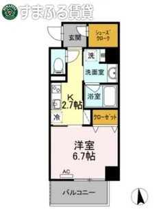 プランドール東岡崎【401号室】の間取り