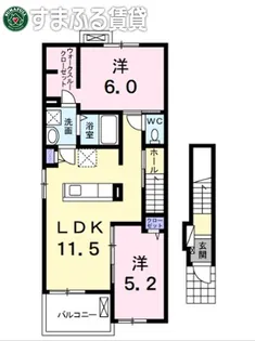 ハナミズキ【201号室】の間取り