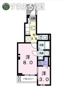 グリーンハイムゼロ2【105号室】の間取り