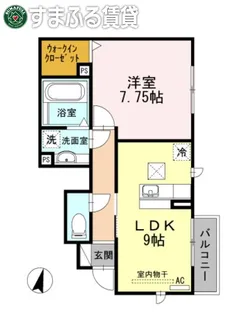 アルヴィータ上地【101号室】の間取り