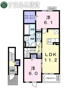 フルゥ【2階】の間取り