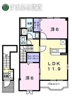 モデストハピネス【2階】の間取り