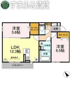 ブリーゼⅢ【203号室】の間取り