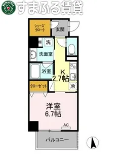 プランドール東岡崎【4階】の間取り