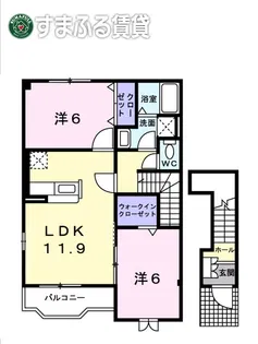 モデストハピネス【2階】の間取り