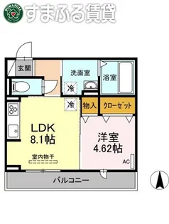 つむぎテラシア 壱番館【302号室】の間取り