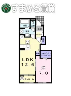 ラブリーハウス【102号室】の間取り