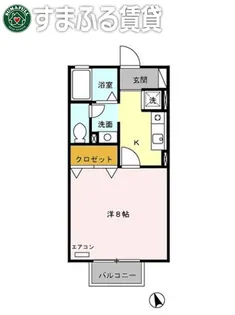 ジュネス ヴィラージュ【205号室】の間取り